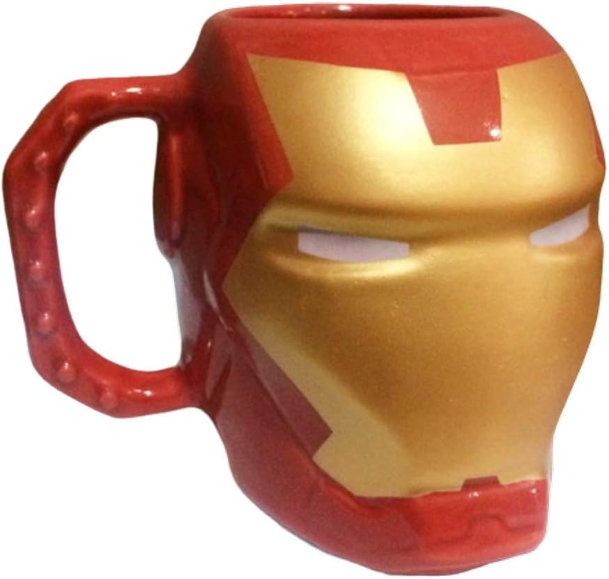  Caneca Cerâmica 3D Homem de Ferro 400 ml por Zona Criativa