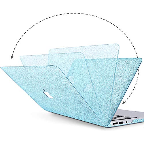 MacBook Air 13 inch Case,Anban Glitter Bling Smooth Protective Laptop Shell Slim Snap On Case with Keyboard Cover Compatible MacBook Air 13" (A1369 & A1466),Shining Loyal Blue - Thumbnail 3