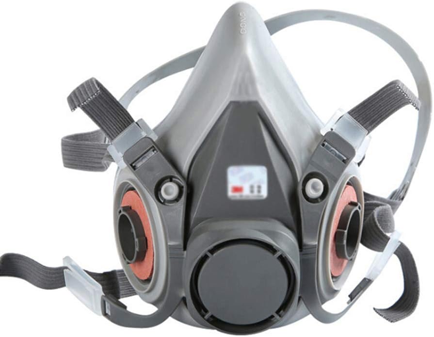 Gas Mask Rubber Respirator Protection Dual Air Filter Eye, Activated Carbon Respirator Mask For Gas Dust Mask, For Spray Paint Spray Welding