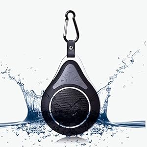 IPX6 防沫防滴 Bluetoothスピーカー シャワースピーカー MOSOUND Drops(ブラック)