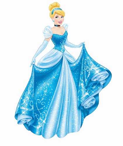 Roommates Cinderella Peel and Stick Giant Wall Decal With Decorating Accents and Gems,11 Piece