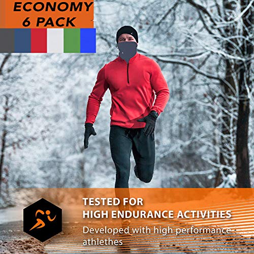 French Fitness Revolution Fleece Neck Warmer [Solids] / Reversible Neck Gaiter Tube, Ear Warmer Headband, Mask & Beanie. Ultimate Thermal Retention, Versatility & Style. Performance Comfort Fleece - Thumbnail 6