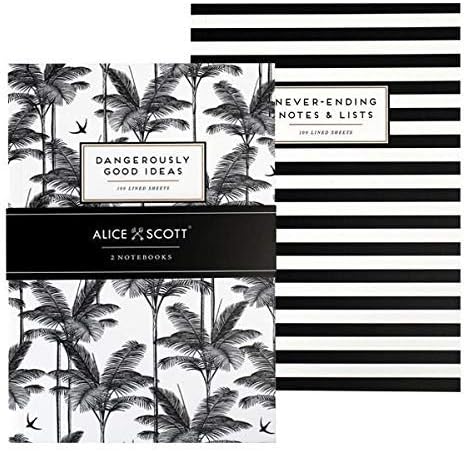 Alice Scott A5 Exercise Books - Set of Two - Dangerously Good Ideas ,ASGT003, Black - Image 3