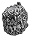 Atlantic Collectibles Crowned Greenman King Skull Decorative Cigarette Ashtray Figurine With Lid 4.25