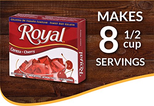 2 Royal+Bilingual+Gelatin+Dessert+Cherry
