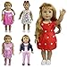 ZITA ELEMENT 5 Sets Fashion Handmade Clothes Dress for American 18 inch Girl Doll Outfits and Other 18 Inch Dolls Accessories