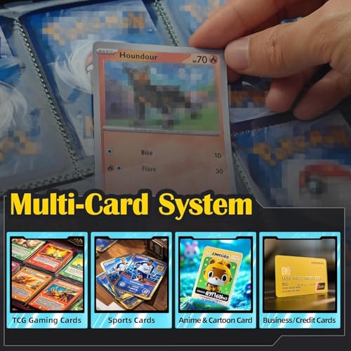 Álbum Livro de Coleção Cartas Jogo Pacote Organizador Cartas Game King Pacote Coleção Cartas (Preto)