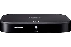 Lorex D841A82B Series 8 Channel 4K HD 2TB Analog HD Security System DVR with Advanced Motion Detection Technology and Smart Home Voice Control, Black