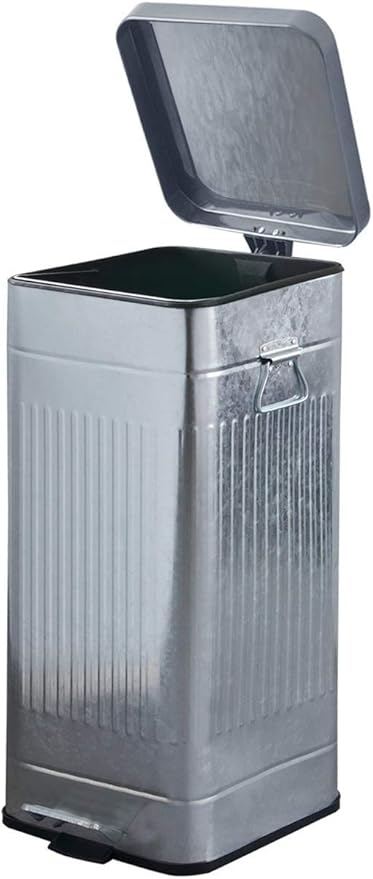 Amazon Ottostyle Jp ペダル式ごみ箱 角型 30l シルバー ガスダンパー機能 蓋付き おしゃれ レトロ キッチン リビング フタ付きゴミ箱 オンライン通販