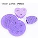 ESARORA Makeup Brush Cleaning Mat, Makeup Brush Cleaner Set of 3 Mini Cosmetic Brush Cleaner Mat Portable Washing Tools (Purple)
