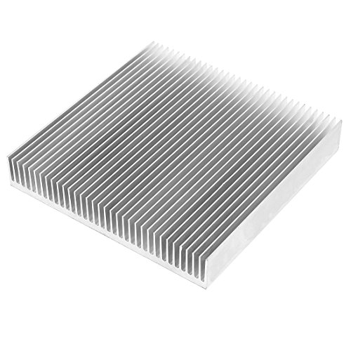 Silver Tone Aluminum Radiator Heat Sink Heatsink 90mm x 90mm x 15mm