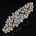 Remedios (4 Colors) Crystal & Pearl Wedding Barrette Hair Accessory For Bridal