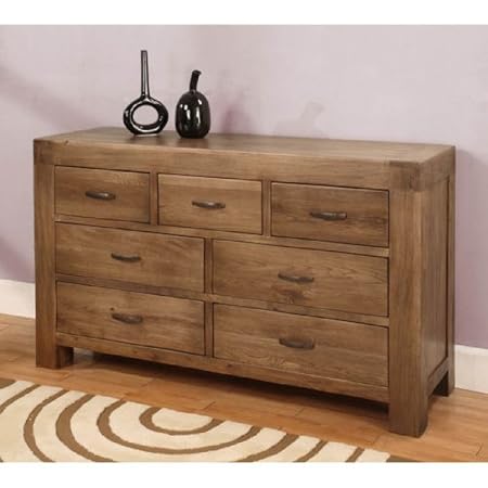 Santana Rustic Oak 7 Drawer Chest Of Drawers Stcod7 Amazon Co Uk