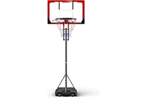G GX9 Portable Basketball Hoop, Height Adjustable Basketball Goal, Basketball Hoop Outdoor with Shatterproof PC Backboard, Basketball Hoop & Goal for Kids/Teens/Adults