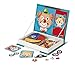 Janod MagnetiBook 80 pc Magnetic Crazy Face Dress Up Game for Imagination Play - Book Shaped Travel/Storage Case Included - S.T.E.M. Toy for Ages 3+