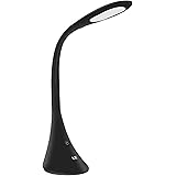 LE Dimmable LED Desk Lamp, 3 Brightness Levels, Eye Protection Design Reading Lamp, Touch Sensitive Control, Table Lamp, Bedroom Lamp, UL Listed, Black