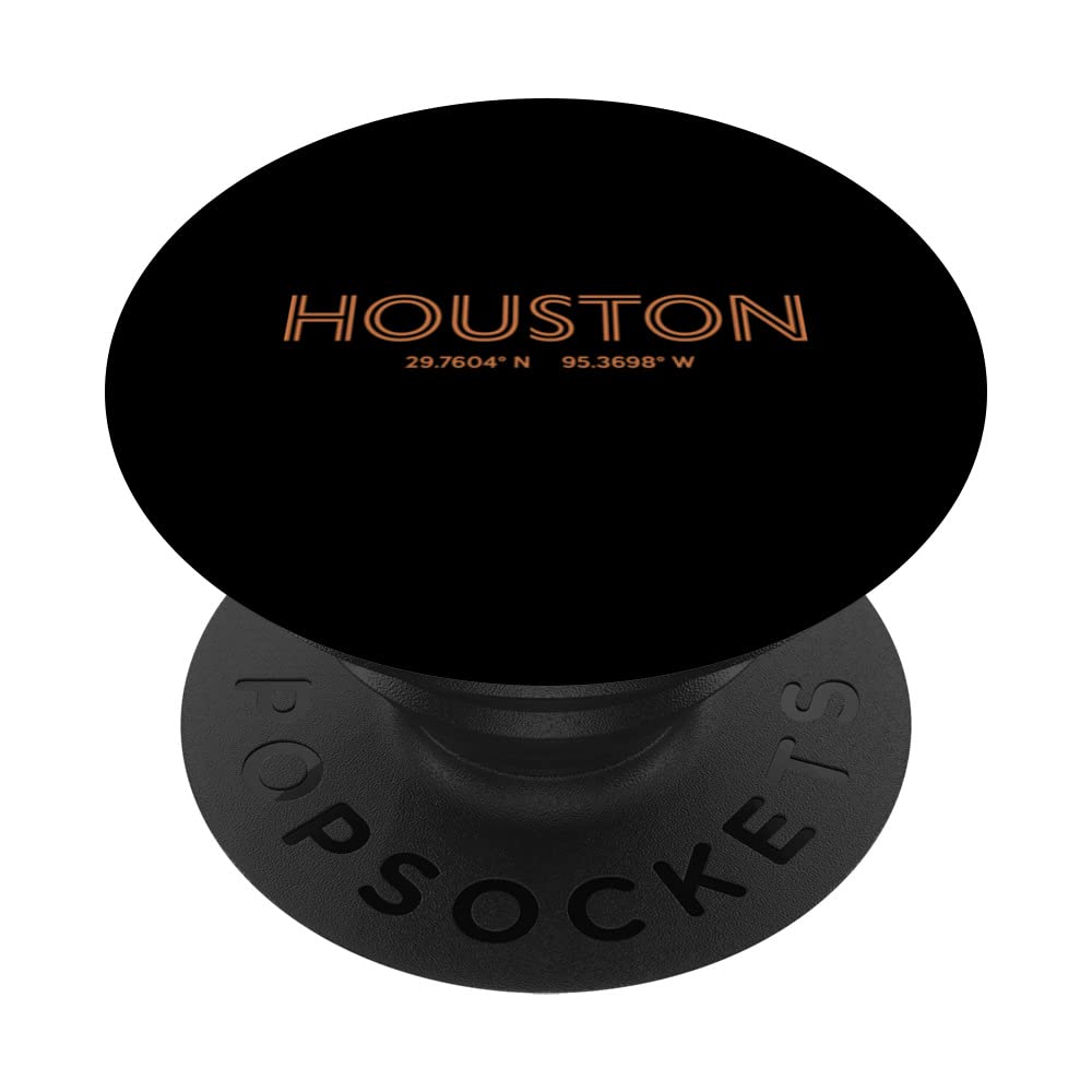 USA City Coordinates - US Houston PopSockets Swappable PopGrip