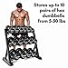 Bonnlo 3 Tier Dumbbell Rack Only, 660 LBS Load-Bearing Heavy Duty Steel Dumbbell Stand Quick Assembly for Home Gym, Blackthumb 1