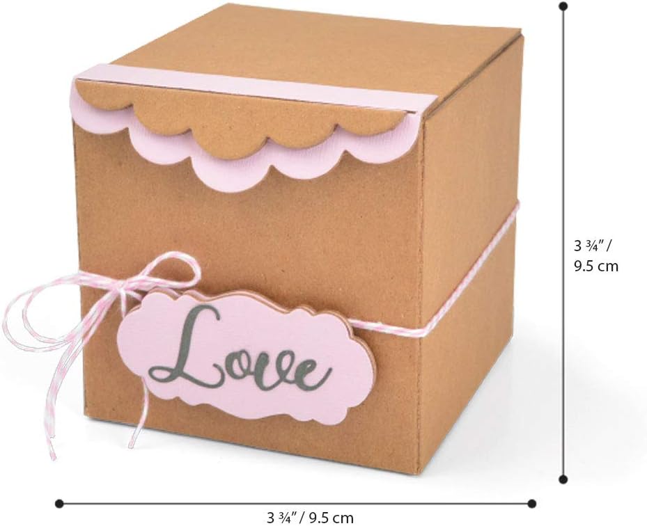 Sizzix ScoreBoards XL Die 664345 Box, Gift w/Scallop Edges by Eileen Hull, Paper, Mulitcolour, One Size - Image 5