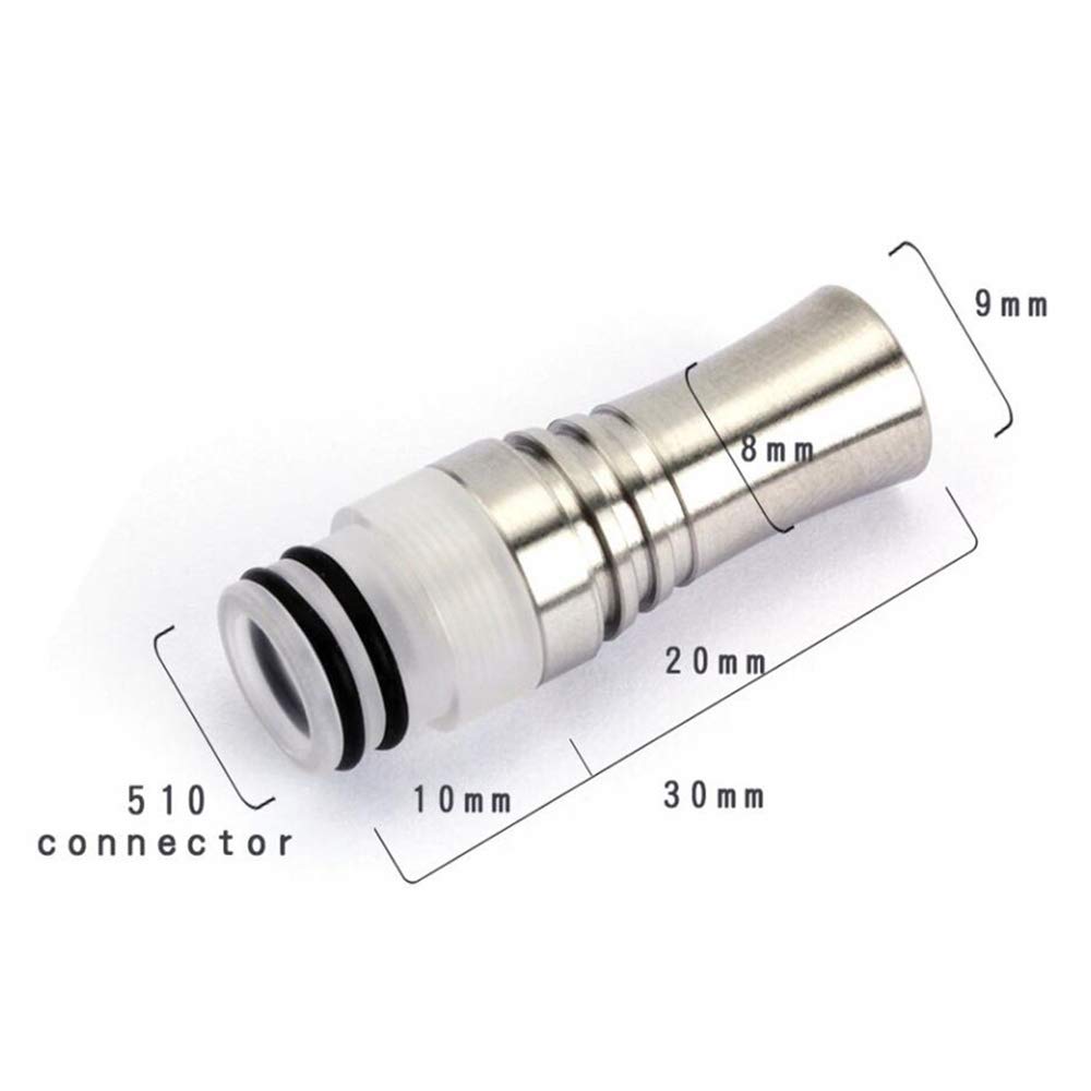 RUIYITECH 1pcs 810 510 9 Holes Long Drip Tip Prevent Eliquid From Slopping Mouthpiece For RDA RTA Tank 810 (510 white)