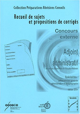 Adjoint administratif des services déconcentrés de l'Éducation nationale