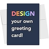 Personalized Greeting Cards and Envelopes, Design Your Own Custom Printed Wedding, Holiday, Birthday and Graduations Cards – Make Your Choice of Text & Graphic – 4.25" x 5.5" – 25 per Pack (Vertical)