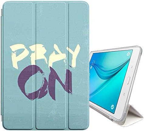 FJCases Christian Quotes Bible God Jesus Smart Cover Stand + Back Case with Auto Sleep/Wake Function for Samsung Galaxy Tab A - 8" (T350/T351/T355 Series)