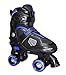 Mongoose Adjustable Quad Roller Skate- Blue and Black- Sizes 1-4