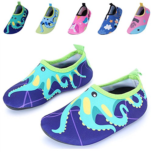 Vivay Toddler Kids Water Shoes Quick Drying Swim Beach Shoes Aqua Socks for Boys & Girls