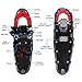 Goplus® Snowshoes All Terrain Sports 27'' with Anti-Shock Adjustable Poles & Carrying Bag for Adults Snow Shoes, Red