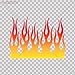 Decals Stickers Flames Car Window,Helmet,Truck,Vinyl Art Decor Size: 5 X 3.7 Inches Vinyl color print