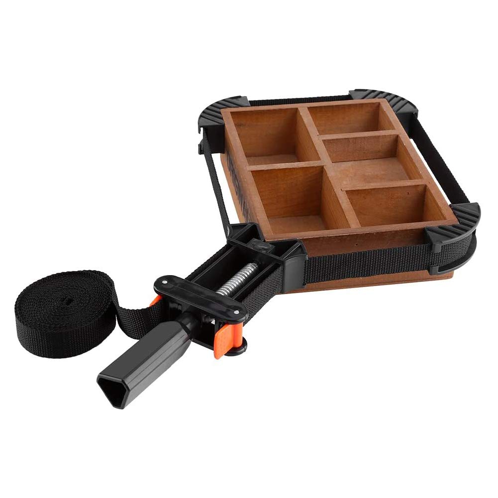 Multi-Function Adjustable Corner Clamp Band Strap 4 Jaws Picture Frame Holder Woodworking Tool Quick Release Band Clamp Frame Clamping Strap Holder Strap Clamp Belt Clamp