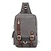 KAUKKO Canvas Messenger Bag Cross Body Shoulder Sling Backpack Travel Hiking Chest Bag