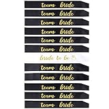 Pack of 12 Bachelorette Sashes- Includes 1 Bride to Be sash and 11 Team Bride Sashes - Hen Party Wedding Decorations Party Favors Accessories