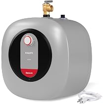 FOGATTI Electric Mini Tank Water Heater, 4.0 Gallon Point of Use Instant  Hot Water Heater 120V 1440W, Under Sink, Wall or Floor Mounted, Easy to  Install - Amazon.com
