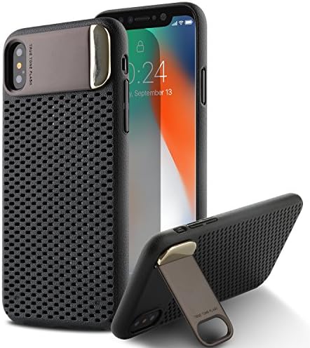iPhone X case, Willnorn iPhone 10 Ultra Thin Slim fit Hard PC with Metal kichstand Cover Case for Apple iPhone X (black)
