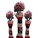 USA Majek Golf Driver 1 3 5 Fairway Woods Headcovers Pom Pom Knit Limited Edition Vintage Classic Traditional Flag Stars Red White Blue Stripes Retro Head Cover Fits 460cc Driver and 260cc Metal Woods