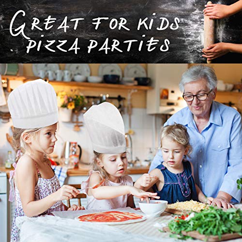 25 Disposable Paper Chef Hats Toques Adult or Kid Pizza Party Favors Decorations