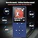 16GB MP3 Player, AGPTEK A20S Portable Music Player FM Radio/Voice Recorder(70 Hours Playback & up to 64GB Slot) Sport,Dark Blue