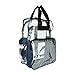 DALIX Small Clear Backpack Bag in Navy Blue