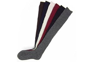 MOKKHNB Thickened Wool Winter Thigh High Socks for Women Warm Beige Over the Knee Stockings and Soft Knit