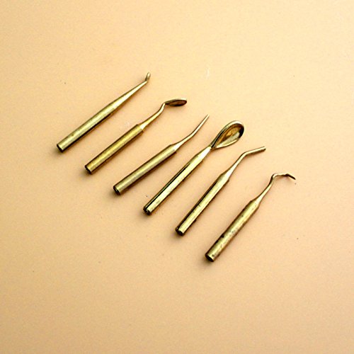 6pcs Dental Electric Waxer Tips Set + 2pcs Replacement Wax Carving Knife Pen