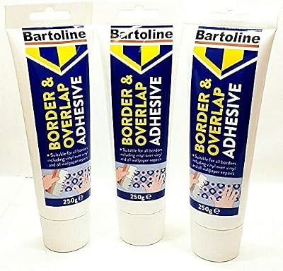 Bartoline Border & Overlap Adhesive Vinyl Wallpaper Repair Paste 250g - 3 Pack