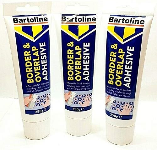 Bartoline Border & Overlap Adhesive Vinyl Wallpaper Repair Paste 250g - 3 Pack
