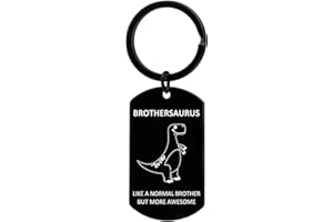 YEEQIN Big Brother Gifts Dinosaur Funny Personalized Brothersaurus Keychain Men Birthday Best Friend Gift for Little Brother