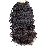 Wavy Senegalese Twist Crochet Braids 6packs/lot 14Inch 35Strands/Pack Synthetic Kanekalon Crochet Hair Curly Havana Mambo Twist Braiding Hair (14 Inch, 4#)