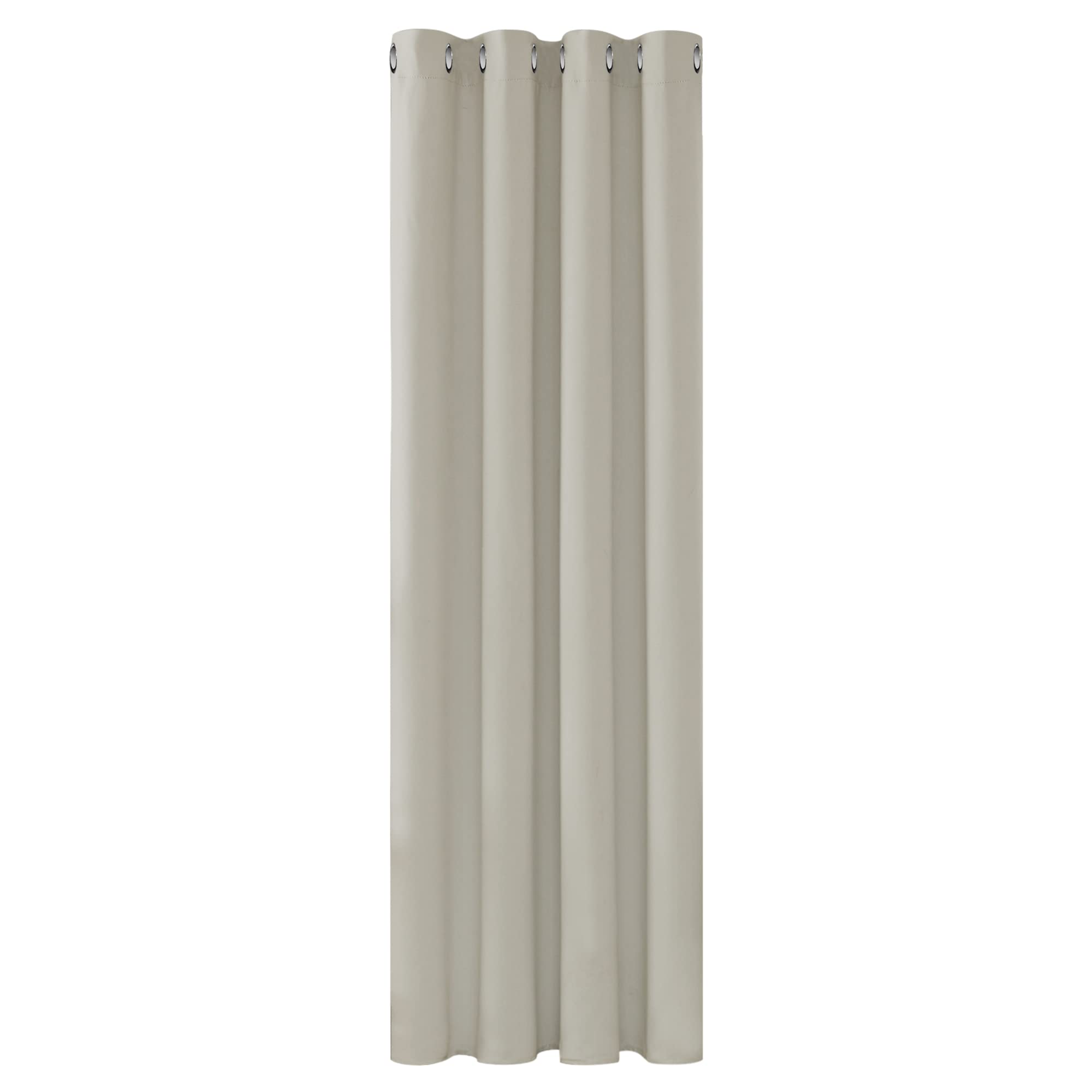 Deconovo Home Decorative Super Soft Ring Top Room Darkening Curtain Eyelet Window Curtain for Boys Room 52"x 63" Light Beige 1 PANEL