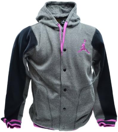 jordan varsity jacket black and white