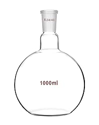 QWORK 1000ml Borosilicate Glass Boiling Flask with
