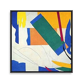 Framed Matisse Guitar Girl Home Artwork for Living Room Bedroom